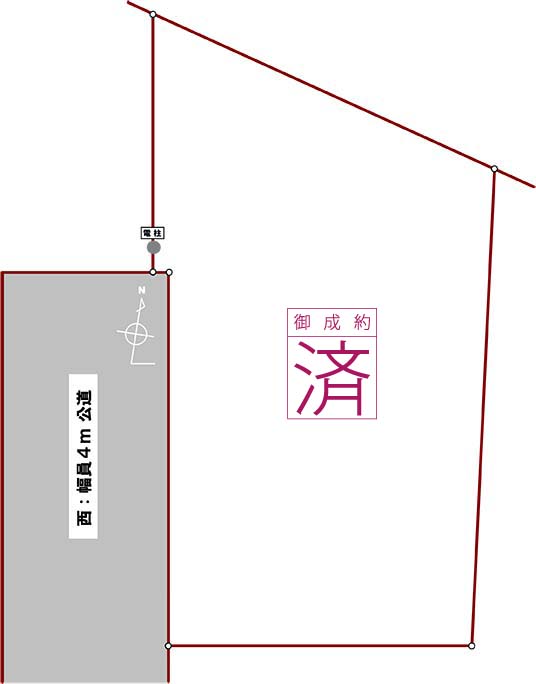 草加市谷塚町・新築一戸建・区画図